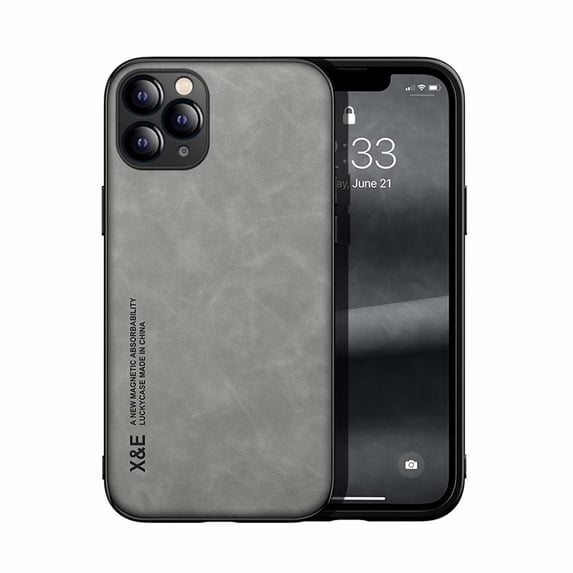 Allytech for iPhone 13 Pro Luxury Leather Case,Simple Fasion Ultra Slim Anti-Slip Scratch Resistant Protective Phone Case for iPhone 13 Pro,Lightgray