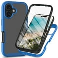 thumbnail image 1 of Allytech for iPhone 16 Case with Built-in Screen Protector, Clear Back Anti-Slip Rugged Two-Layer Protective Case for Apple iPhone 16, Darkblue, 1 of 5