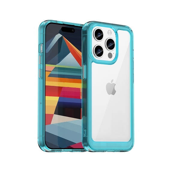 Allytech for iPhone 16 Plus Case, Clear Back Cover Hard Shell Rugged Hybrid Shockproof Cell Phone Case for Apple iPhone 16 Plus, Skyblue