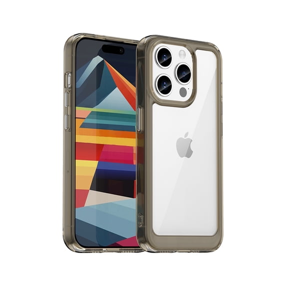 Allytech for iPhone 16 Pro Case, Clear Back Cover Hard Shell Rugged Hybrid Shockproof Cell Phone Case for Apple iPhone 16 Pro, Gray