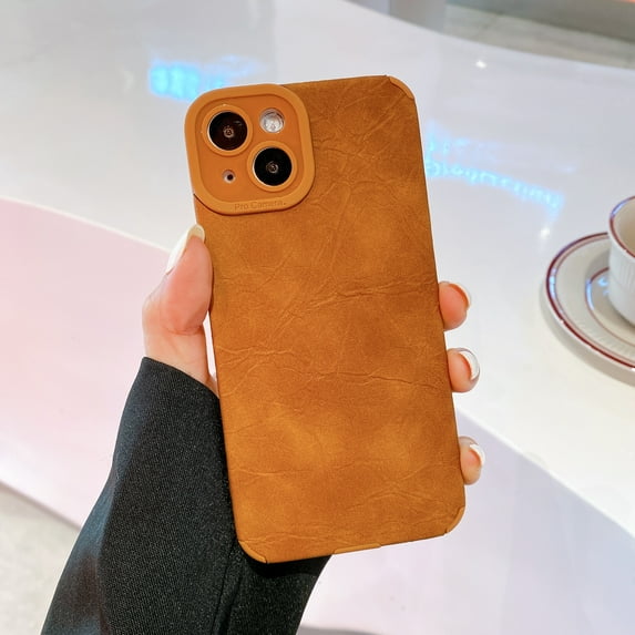 Allytech for iPhone XS/ iPhone X 5.8 Inch, Soft TPU Camera Lens Protection Skin-feeling Wrinkle Shockproof Cover Case for iPhone XS/X, Brown