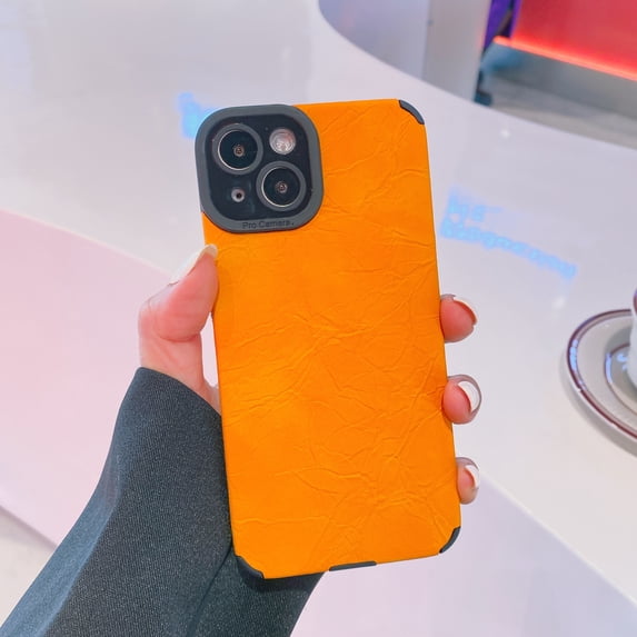 Allytech for iPhone XS/ iPhone X 5.8 Inch, Soft TPU Camera Lens Protection Skin-feeling Wrinkle Shockproof Cover Case for iPhone XS/X, Orange