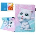 thumbnail image 1 of Allytech iPad 10.2 7th Generation Cases Covers, PU Leather Folio Flip Kickstand Auto Sleep Wake Protection Scratch Resistant Cards Slots Pencil Holder Case Cover for Apple iPad 10.2", White Cat, 1 of 7