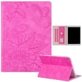 thumbnail image 1 of Allytech iPad 10.2" 8th 7th Generation Case, iPad Air 3 Case 10.5", iPad Pro 10.5" Case, PU Leather Butterfly Flower Embossed Stand Auto Sleep Wake Case Cover for Apple iPad 10.2" 2020/2019, Rose, 1 of 6