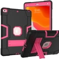 thumbnail image 1 of Allytech iPad 10.2" Case 9th Gen, iPad 10.2" Case 8th 7th Gen,Without Screen Protector Heavy Duty Shockproof Rugged Protective Kickstand Case Cover for Apple iPad 10.2 Inch 2021/2020/2019, Black/Rose, 1 of 5