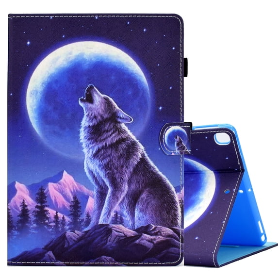 Allytech iPad 10.2" Case, iPad 9 8 7 Case 10.2", Slim Fit Multi Angle Stand Smart Cover Auto Sleep Wake Shockproof Protection Anti-scratch Case for Apple iPad 9th 8th 7th Gen - Wolf