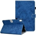 thumbnail image 1 of Allytech for iPad 10.9" 10th Gen Case with Pen Slot/ Card Holder, Shockproof PU Leather and TPU Bumper Anti-Slip Kickstand Magnetic Closure Wallet Case for iPad 10th Gen 2022, Blue, 1 of 7