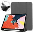 thumbnail image 1 of Allytech iPad 10.9" Case, iPad Air 4th Generation Case, Ultra Slim Pencil Holder Lightweight Shockproof Auto Sleep Wake Trifold Stand Cover for Apple iPad 10.9" 2020, Gray, 1 of 1
