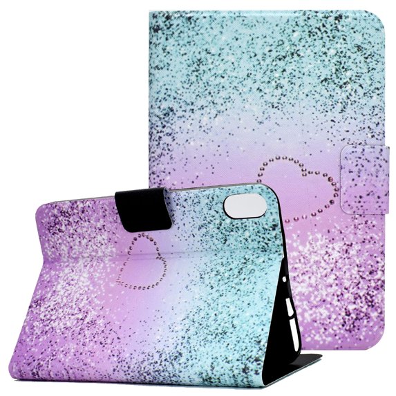 Allytech for iPad 10th Gen 10.9" Case 2022(Model: A2696 A2757 A2777), Multi-Viewing Angle Folio Leather Wallet Card Slots Smart Case with Auto Wake/Sleep for iPad 10.9 inch(10th Gen), Heart Sand