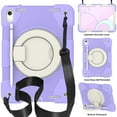 thumbnail image 1 of Allytech iPad 10th Generation Case 10.9" 2022, Rugged Protective Shockproof with Shoulder Strap Rotating Stand Three Layes Case Cover for Apple iPad 10th Gen 10.9" - Purple, 1 of 9