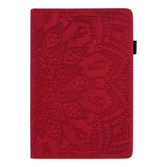 Allytech for iPad 10th Generation Case 2022 (10.9 inch), Premium Embossed PU Leather Folio Stand Card Slots Wallet Case with Pen Holder Case for iPad 10 2022, Red