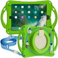 thumbnail image 1 of Allytech iPad 10th Generation Case 2022, iPad 10.9" 2022 Case, Kids Friendly Heavy Duty Shockproof Stand Shoulder Strap EVA Rubber Hybrid Case Cover for Apple iPad 10th Gen 2022 - Froggreen, 1 of 9