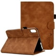 thumbnail image 1 of Allytech iPad 10th Generation Case with Pencil Holder, 2022 iPad 10.9 Case Cover 10th Generation, Auto Wake/Sleep Drop Proof Cards Slots Magnet Buckle Business Smart Case Cover for iPad 10.9", Brown, 1 of 7