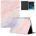 thumbnail image 1 of Allytech iPad 4 Case, iPad 3 Case, iPad 2 Case, PU Leather Slim Fit Multi Anlge Viewing Kickstand Folio Flip Protective Auto Sleep Wake Smart Case Cover for Apple iPad 4th/3rd/2nd Gen,Pink Marble, 1 of 7