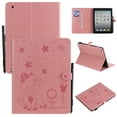 thumbnail image 1 of Allytech iPad 4th / 3rd / 2nd Generation Case Cover, PU Leather Kickstand Folio Flip Auto Sleep Wake Shockproof Full Protection TPU Back Cover for Apple iPad 2 3 4, Pink, 1 of 1