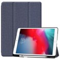 thumbnail image 1 of Allytech iPad 7th Generation Case with Pencil Holder, iPad 10.2 2019 Case, Premium PU Leather Trifold Stand Smart Cover Support Auto Sleep Wake Hard PC Back Shell for Apple iPad 7th Gen,Darkblue, 1 of 9