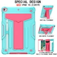 thumbnail image 1 of Allytech iPad 7th Generation Cases, iPad 10.2" 2019 Case Heavy Duty Hybrid PC + Silicone Drop Protection Rugged Case with Pencil Holder Built-in Kickstand for Apple iPad 10.2 inch, Aqua/Rose, 1 of 3
