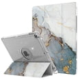 thumbnail image 1 of Allytech iPad 8th Generation 10.2 inch Case, iPad 7 Cover 2019, Trifold Viewing & Typing Stand Protective Shockproof Smart Auto Sleep Wake Case for A2270 A2428 A2429 A2197 A2198 A2200, White Marble, 1 of 4