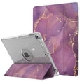 thumbnail image 1 of Allytech iPad 8th Generation 10.2 inch Case, iPad 7 Cover 2019, Trifold Viewing & Typing Stand Protective Shockproof Smart Auto Sleep Wake Case for A2270 A2428 A2429 A2197 A2198 A2200, Purple Marble, 1 of 4