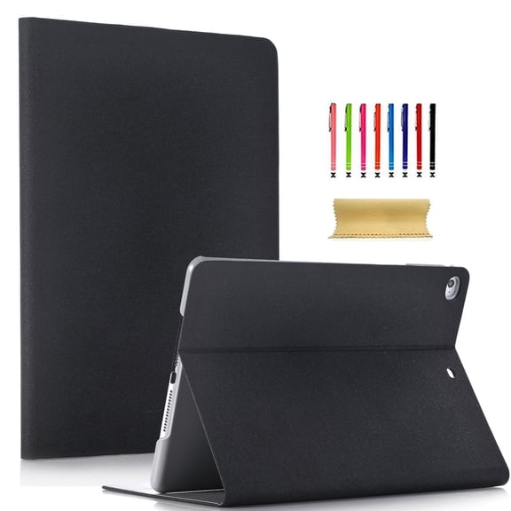 Allytech iPad 9.7 2017 7 2018/Pro 9.7/iPad Air 1/Air 2 Case, PU Leather Smart Cover Folio Case Stand with Auto Sleep/Wake Function for iPad 5th/6th Gen, iPad Pro 9.7, iPad Air 1 2, Black