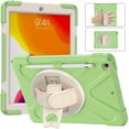 thumbnail image 1 of Allytech iPad 9.7 6th 5th Generation Case with Screen Protector, Heavy Duty Protection Rugged Kids Friendly Shockproof Kickstand Pencil Holder Case Cover for Apple iPad 9.7" 2018/2017,Matchagreen, 1 of 9