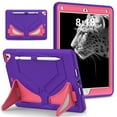 thumbnail image 1 of Allytech iPad 9.7" Case 2018/2017, iPad 5 6 Case,  iPad Pro 9.6" Case, Kids Friendly Heavy Duty Shockproof Rugged Kickstand Protective Kids Case Cover for Apple iPad 6th 5th Gen - Purple/Rose, 1 of 8