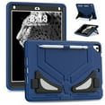 thumbnail image 1 of Allytech iPad 9.7" Case 2018/2017, iPad 5 6 Case,  iPad Pro 9.6" Case, Kids Friendly Heavy Duty Shockproof Rugged Kickstand Protective Kids Case Cover for Apple iPad 6th 5th Gen - Navy Blue, 1 of 8