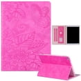 thumbnail image 1 of Allytech iPad 9.7 Case 6th 5th Gen, iPad Air 1 2 Case 9.7", PU Leather Slim Shell Butterfly Flower Embossed Kickstand Auto Sleep Wake Case Cover for Apple iPad 9.7 2018/2017, Rose, 1 of 6