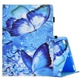 thumbnail image 1 of Allytech iPad 9.7" Case, iPad Air 1 2 Case, Slim Fit Flip Multi Angle Stand Smart Cover Auto Sleep Wake Shockproof Protection Anti-scratch Case for Apple iPad 6th 5th Gen - Butterfly, 1 of 7