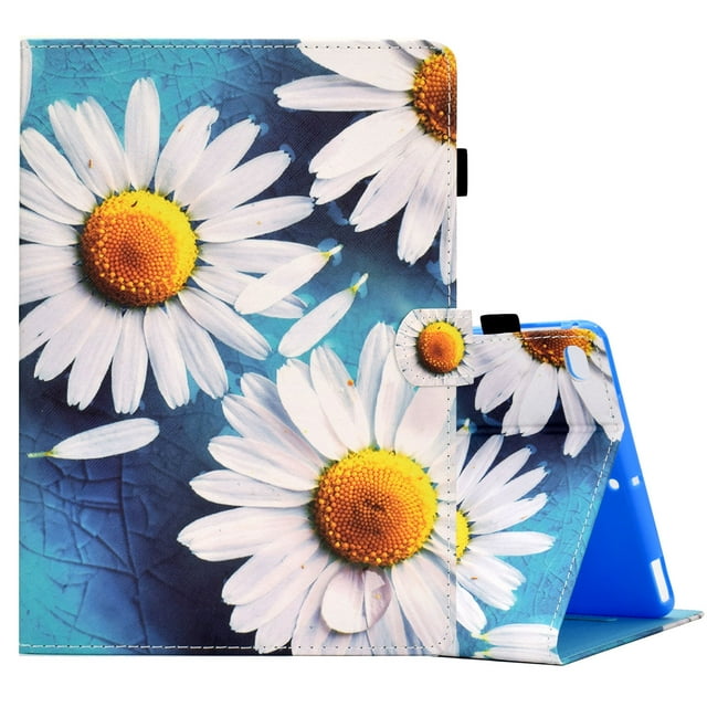 Allytech iPad 9.7" Case, iPad Air 1 2 Case, Slim Fit Flip Multi Angle Stand Smart Cover Auto Sleep Wake Shockproof Protection Anti-scratch Case for Apple iPad 6th 5th Gen - Sunflower