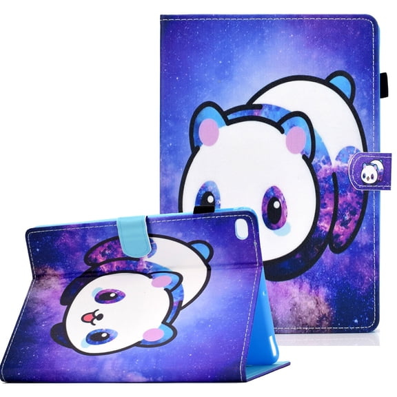 Allytech iPad 9.7 Inch Case 2018 2017 iPad 6th 5th Generation Cover/iPad Air 2 Case/iPad Air Sleeve, Stand Smart Shell with Pencil Holder Shockproof Auto Sleep/Wake Cover for Apple iPad 9.7,Panda