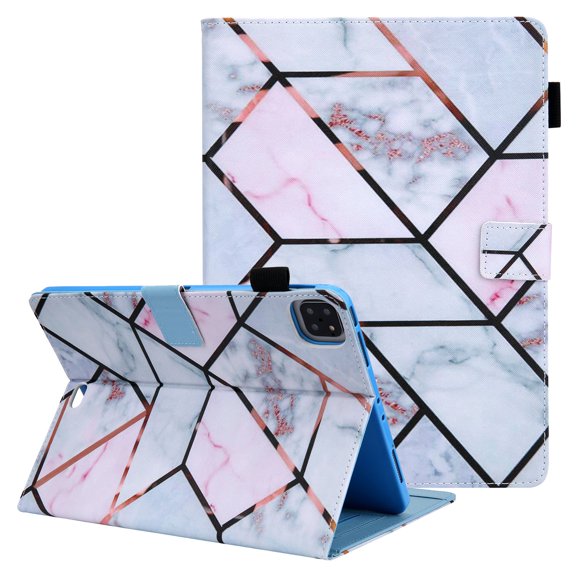 Allytech iPad Air 10.9" 4th Generation Case 2020, iPad Air 4 Cover, PU Leather Multi Angle Viewing Stand Auto Sleep Wake Protection Flip Cover for Apple iPad Air 4/ iPad Pro 11 2020/2023,Grid Marble