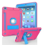 Spot goodsAllytech iPad Air 1st Generation Case Shockproof, Lightweight Silicone Shock Absorbing Kickstand Anti-Slip Kids Friendly Drop Protection Case Cover for Apple iPad Air 9.7 Tablet, Rose+Blue
