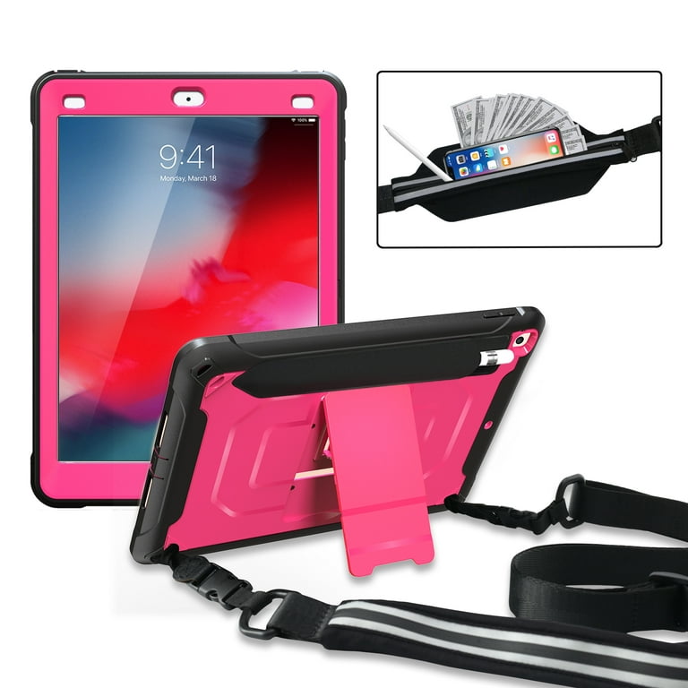Allytech iPad Air 2 Case 9.7-inch Tablet, Heavy Duty Shockproof Drop  Protection Kickstand Shoulder Strap Anti-scratch Kids Friendly Bumper  Defender