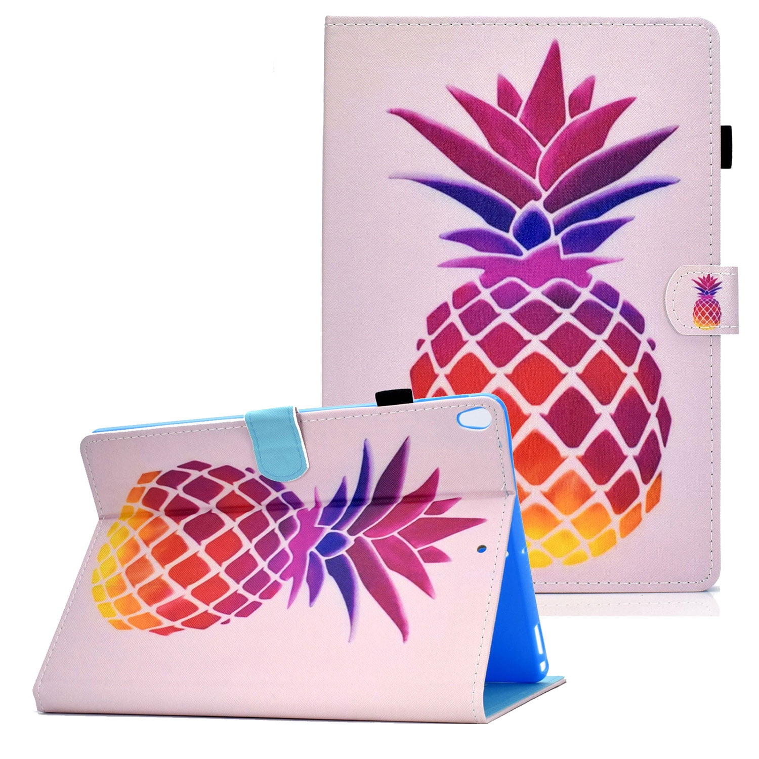 Allytech iPad Air 3 Case 10.5 Inch 2019 iPad Pro 10.5 Case 2017, Slim Folio Kickstand Shell with Pencil Holder Card Pocket Auto Sleep/Wake Cover for Apple iPad 10.5 inch Air 3/iPad Pro 10.5,Pineapple