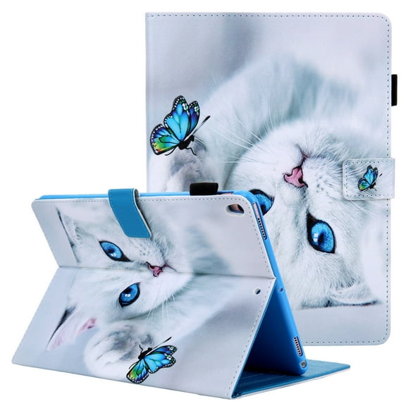 Allytech iPad Air 3 Case 2019, iPad Pro 10.5 Case 2017, Slim Folio Multi Angle Stand Auto Sleep Wake Shockproof Smart Soft TPU Back Cover for Apple iPad 10.5 Air 3, iPad Pro 10.5", Cat