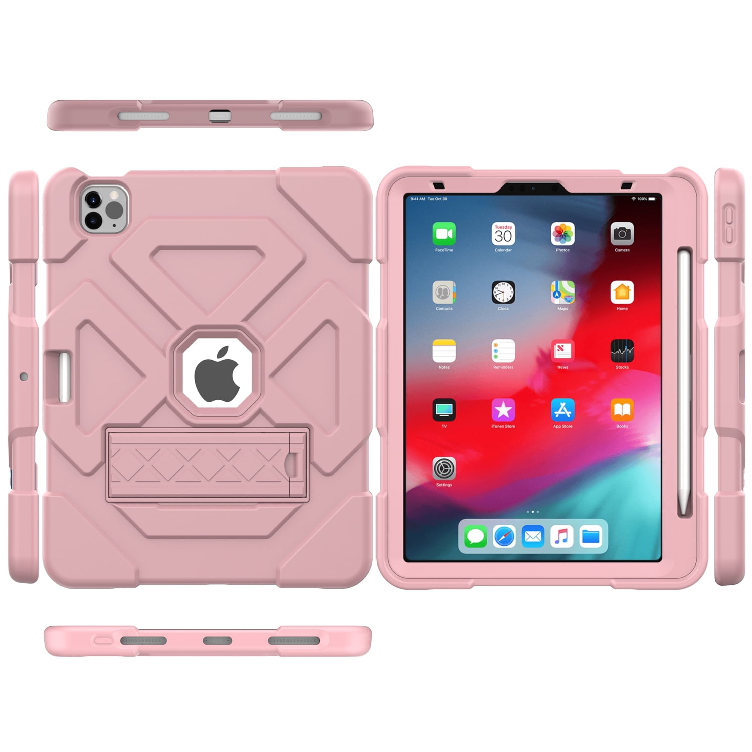 DTTO Case for iPad Air 5th / 4th Generation Case 10.9 Inch 2022/2020 with  Pencil Holder, [Screen Protector] Shockproof Full Body Protective Cover