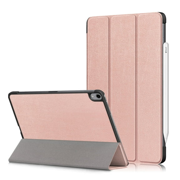 Allytech iPad Air 5 4 10.9" Case, iPad Air 5th 4th Generation Case 2022/2020, Ultra Slim Fit Shock Proof Trifold Stand Support Pencil Charging Protective Case Cover for Apple iPad Air 5 4,Rosegold