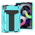 thumbnail image 1 of Allytech iPad Air 5 Case, iPad Air 4 Case, Rugged Heavy Duty Protective Build in Kickstand Feature Kids Friendly Anti-scratch Drop Proof Case Cover for Apple iPad Air 5th 4th Gen 10.9", Aqua/Black, 1 of 3