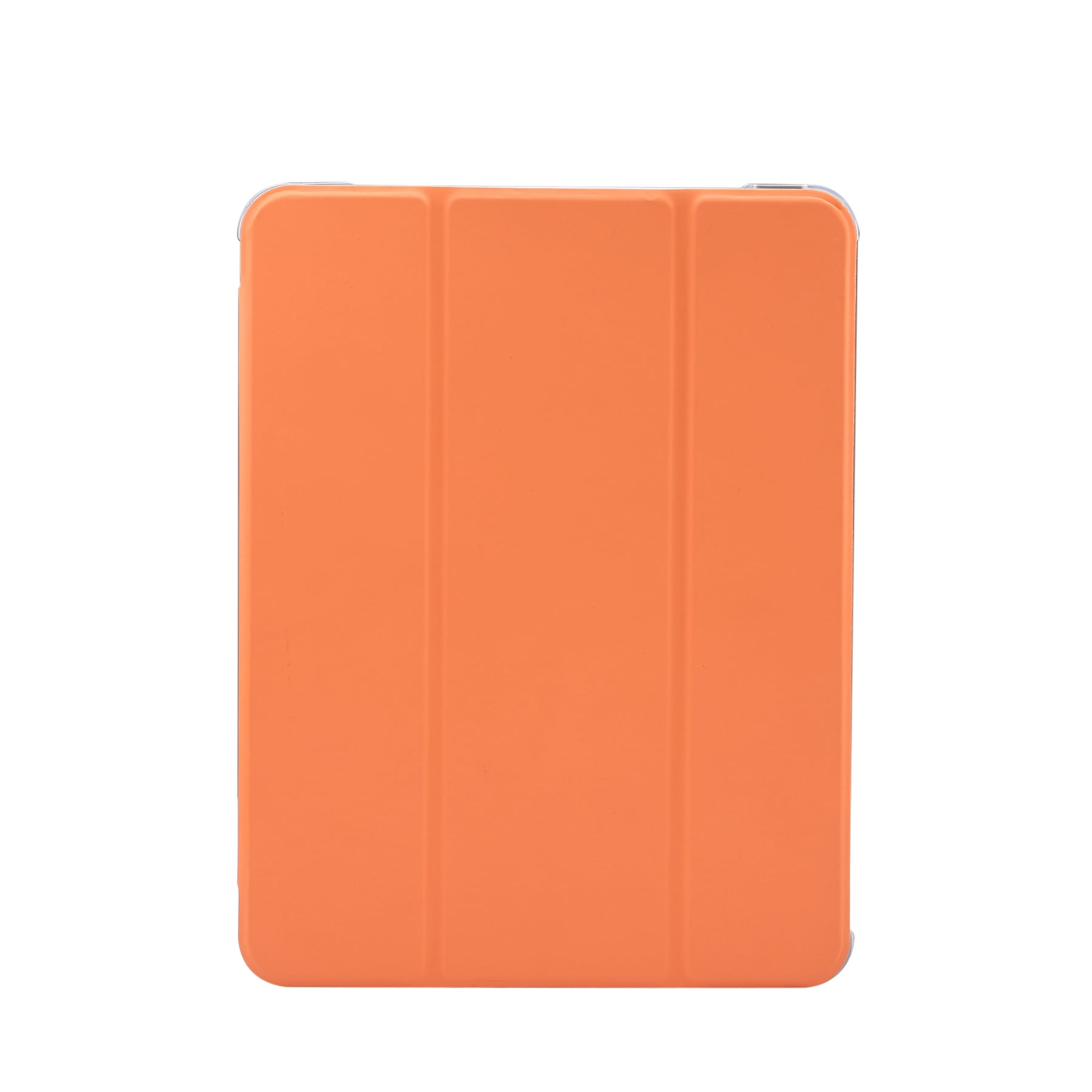 Allytech iPad Air 5 Case, iPad Air 5th 4th Generation Case, Ultra Slim Shell Auto Sleep Wake Flip Tri-fold Stand Build-in Pencil Holder Clear Back Cover Case for Apple iPad Air 4 5 10.9-inchOrange