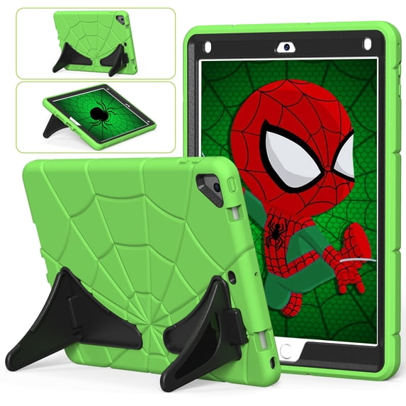 Allytech iPad Case 9.7 inch for iPad 6th 5th Generation, iPad Air 2 Case, Rugged Heavy Duty Shockproof Protective iPad Case Kids Adult Case with Kickstand 9.7inch ,F