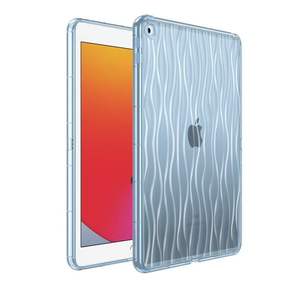 Allytech iPad Case 9th 8th 7th Generation 10.2", Ultra Slim Lightweight Clear Transparent Anti-Yellow Drop Protective Shockproof Back Cover Shell Case for Apple iPad 10.2" 2021/2020/2019 - Blue