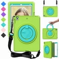thumbnail image 1 of Allytech iPad Case for iPad Pro 10.5 2018 / iPad Air 3rd Gen 2019 / iPad 10.2 9th Gen 2021 / 8th Gen 2020 / 7th 2019 Kids Rugged Protective Cover with Screen Protector Stand Shoulder Strap,Grassgreen, 1 of 8
