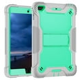 thumbnail image 1 of Allytech iPad Mini 5 Case (2019), iPad Mini 4 Case, Rugged Protective Drop Proof Kids Friendly Shockproof Build In Kickstand Impact Resistant Back Cover Case for Apple iPad mini 5 /mini 4, Gray/Green, 1 of 9