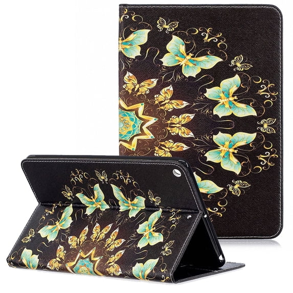 Allytech iPad Mini 5 Case 2019, iPad Mini 5st Generation Case, Ultra Slim PU Leather Cute Pattern Folio Stand Lightweight Anti-Scratch Soft Rubber Back Cover Case for Apple iPad Mini 5, Butterfly