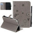 thumbnail image 1 of Allytech iPad Mini 5 Case, iPad Mini 4 Case, iPad Mini 1 2 3 Case, PU Leather Folio Flip Smart Cover Auto Sleep Wake Shockproof Pencil Holder Case for Apple iPad Mini 1 2 3 4 5, Gray, 1 of 1