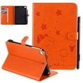 thumbnail image 1 of Allytech iPad Mini 5 Case, iPad Mini 4 Case, iPad Mini 1 2 3 Case, PU Leather Folio Flip Smart Cover Auto Sleep Wake Shockproof Pencil Holder Case for Apple iPad Mini 1 2 3 4 5, Orange, 1 of 1