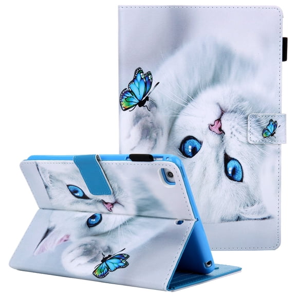 Allytech iPad Mini 5 Case, iPad Mini 4 Case, iPad Mini 1 2 3 Case, Slim Fit Folio Kickstand Auto Sleep Wake Protective Shockproof Wallet Cases Covers for Apple iPad Mini 1 2 3 4 5,Cat