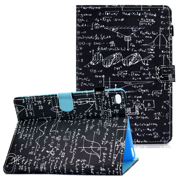 Allytech iPad Mini 5 Case with Pencil Holder 2019/iPad Mini 4 Cover/iPad Mini 3 2 1 Case, Stand Slim Shell Card Holder Smart Auto Sleep/Wake Shockproof Sleeve for Apple iPad Mini 7.9",Equation