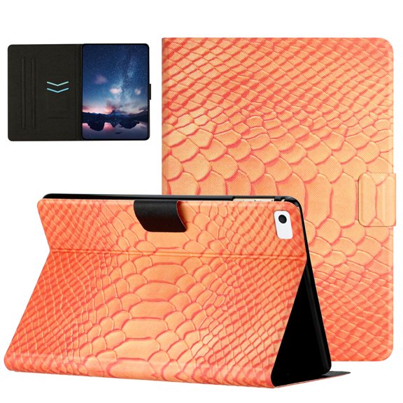 Allytech for iPad Mini 5th Gen 2019 Case, iPad Mini 4 Case 2015, Premium PU Leather Multi-Angle Viewing Folio Stand Auto Sleep Wake up Card Slots Case for iPad Mini 5/ Mini 4 (7.9 inch), Orange